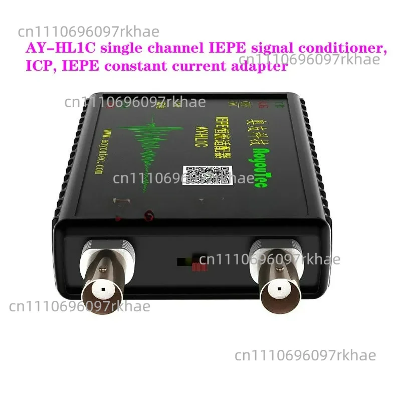AY-HL1C single channel IEPE signal conditioner, ICP, IEPE constant current adapter, gain 1 and 10 two gears