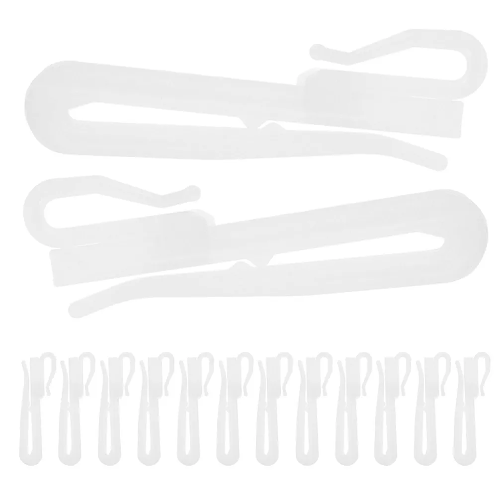 80Pcs Adjustable Plastic Curtain Hooks Smooth Surface Drapery Clips for Home Window Door Curtain Accessories Drapery Hook