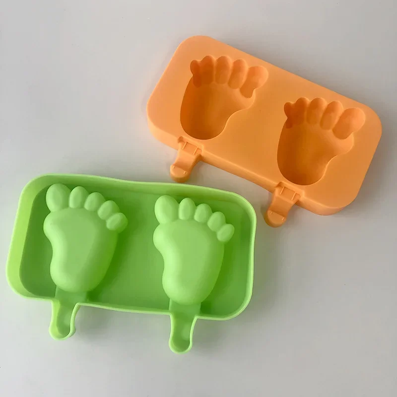 DIY Paw Shape Ice Cream Silicone Mold Handmade Cute Foot-shaped Popsicle Mold Kitchen Utensils