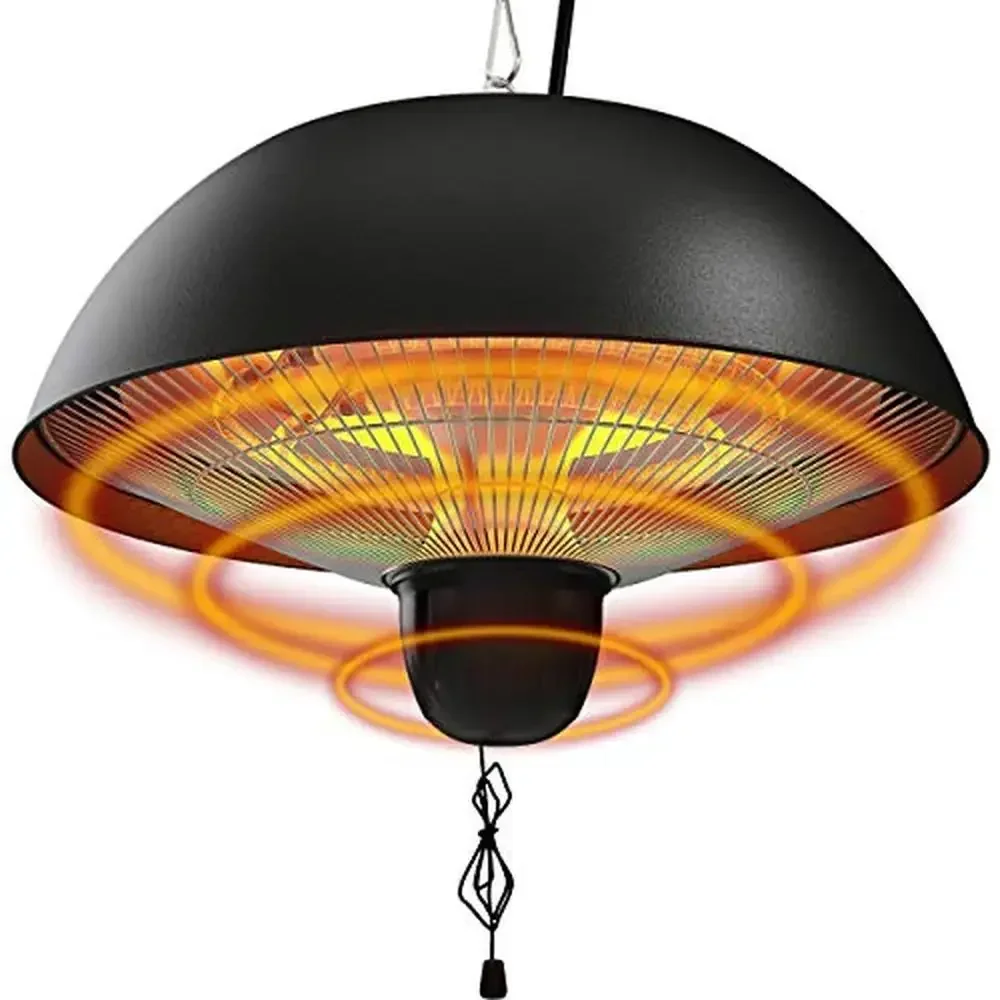 

Outdoor Hanging Infrared Ceiling Heater 600W/900W/1500W 3 Modes Easy Install Rope Switch Energy Efficient IP55 Waterproof Quiet