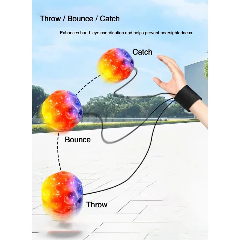 Bola saltitante porosa macia forma de lua bola elástica anti-queda brinquedo interno para crianças alívio do estresse presente criativo diversão jogar bola