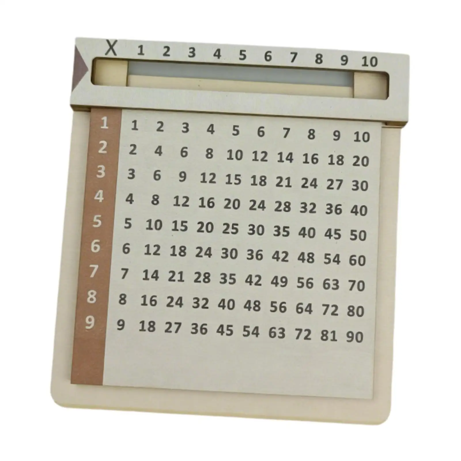 Wooden Math Multiplication Table Slidable Board Game for Kids Early Learning Education Toy Numbers Teaching Tool Mathematics for