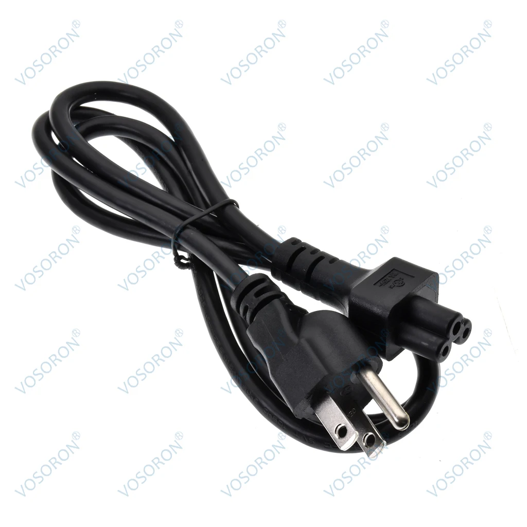 3.3ft 18 AWG 3 Prong Notebook AC Power Cord IEC320 C5 to NEMA 5-15P