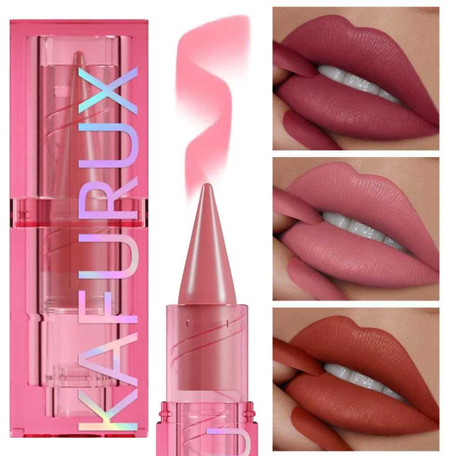 Caneta batom à prova d'água, 15 cores, sexy, vermelho, rosa, fosco, contorno, batom de longa duração, delineador labial, maquiagem cosmética, 1 peça