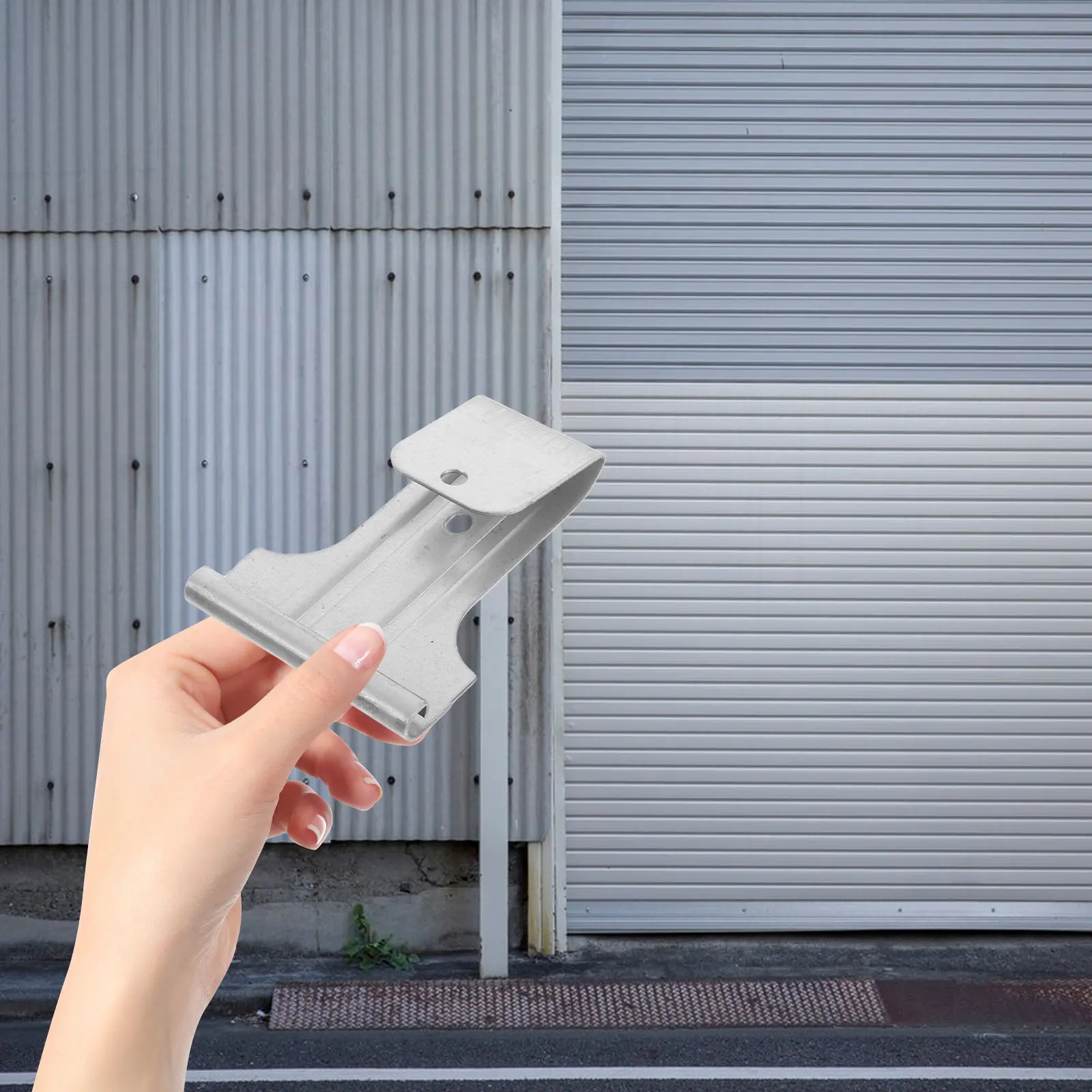 2Pcs Anti Theft Rolling Shutter Door Latch Heavy Duty Thickened Hook Mechanical Lock Indoor Outdoor Security Hardware