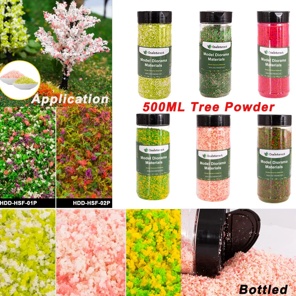 

Bottled Tree Powder 500ML Architectural Building Making Trees Materials Railway Train Scene Layout Garden Decoration for Diorama