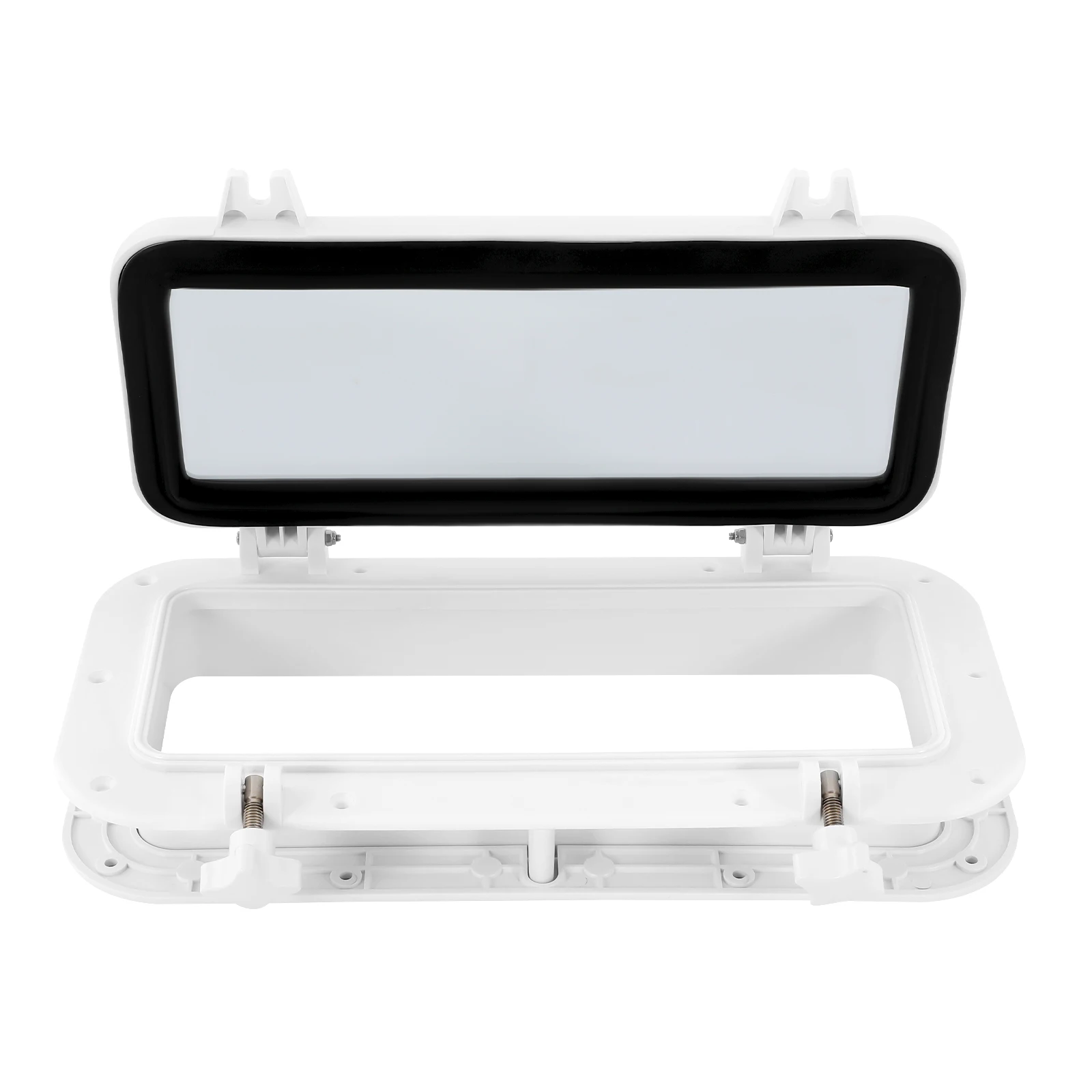 Fenêtre marine carrée en ABS et verre trempé, étanche, antichoc, protection UV, pour bateau, camping-car, caravane, plafond et mur