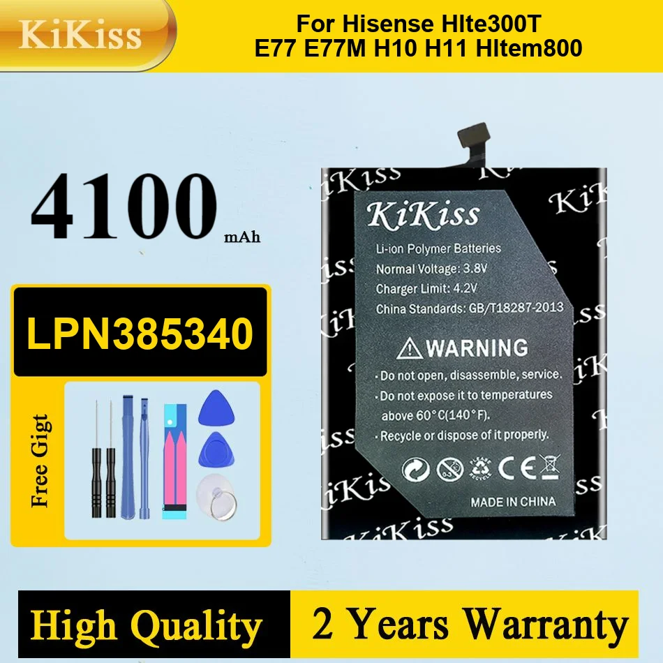 

Аккумулятор Kikiss 4100 мАч LPN385340 для Hisense HLTE300T E77 E77M H10 H11 HLTEM800