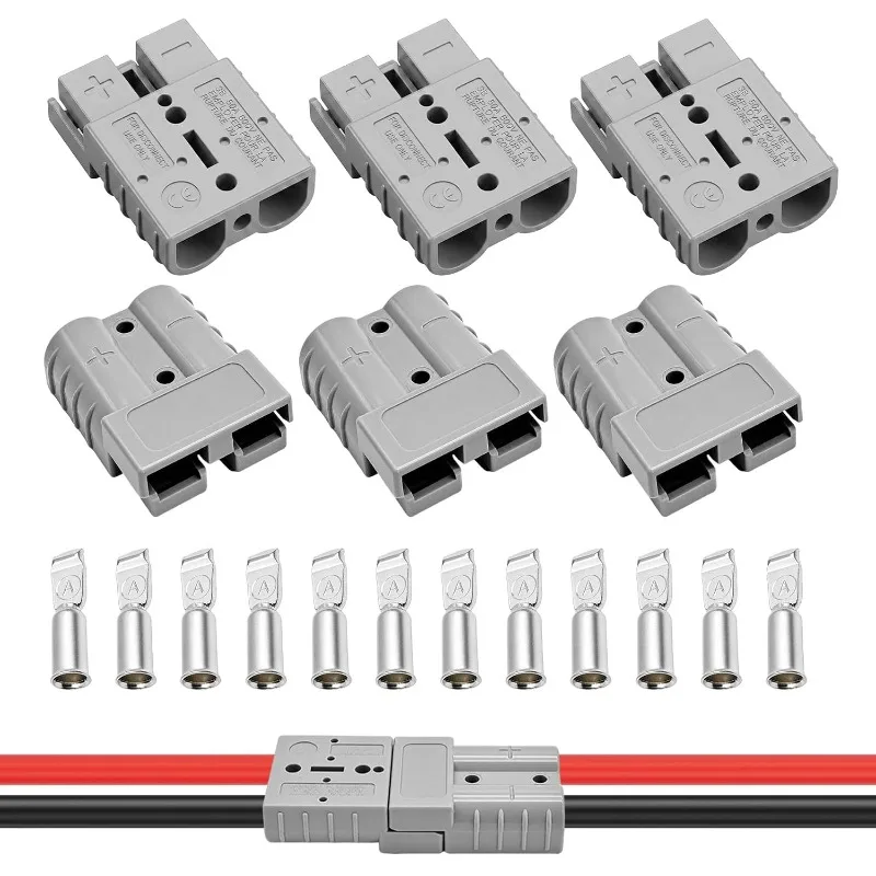 Conector DC Estilo Anderson 50A para Equipamentos Solares de RV e Carros, Carregador de Bateria, Ferramentas Elétricas e Acessórios Eletrônicos