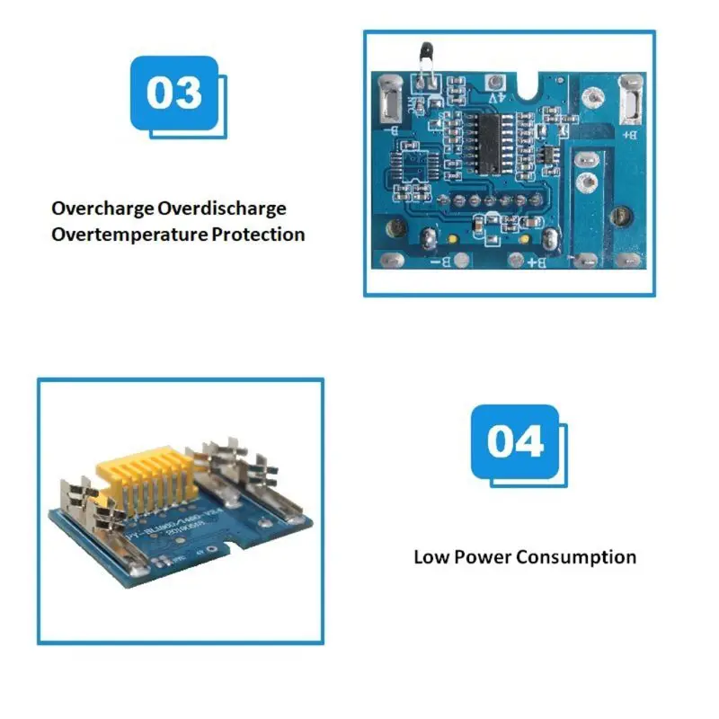 Carregamento bateria para placa circuito proteção 18V placa PCB chip bateria durável