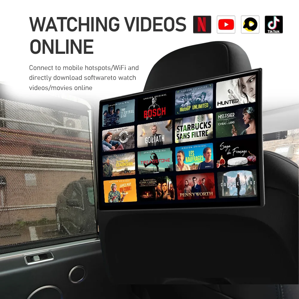 11.4Inch Car HD Headrest Monitor Video Seat TV For Land Rover Sport L494 Vogue L405 2014-2025 BT Rear Seat Entertainment Screen