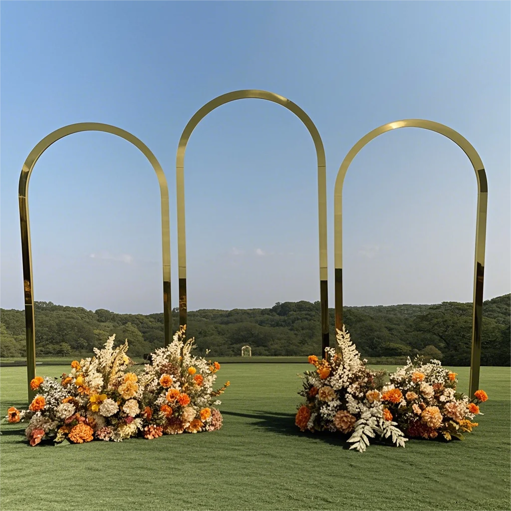 Latest Wedding Arches, Background Frame, Stainless Steel Round Arches, Balloon Arches Bracket, 1 piece/3 pieces