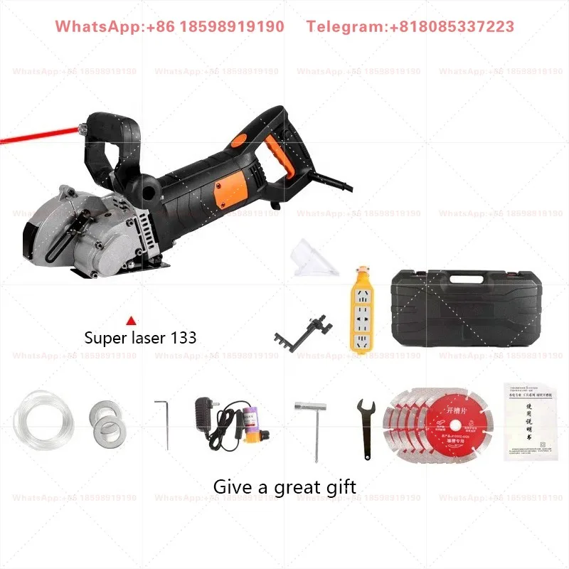 5500W Electric Wall Chasing Grooving Machine With 133mm Cutting Disc 40mm Max Cutting Depth