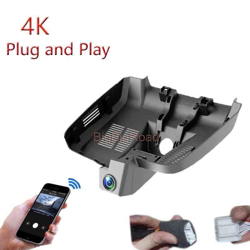 

4K Plug And Play For Geely Xingyue S Tugella 2021 2022 Car Wifi DVR Video Recorder Dash Cam Camera Night Vision FHD 2160P