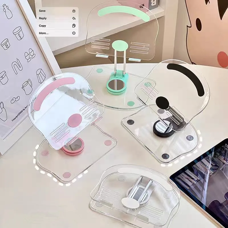 Transparent Acrylic Tablet Stand for Macbook Air Pro 9.7 12.9 Book Shelf Holder PC Desktop Flat Bracket