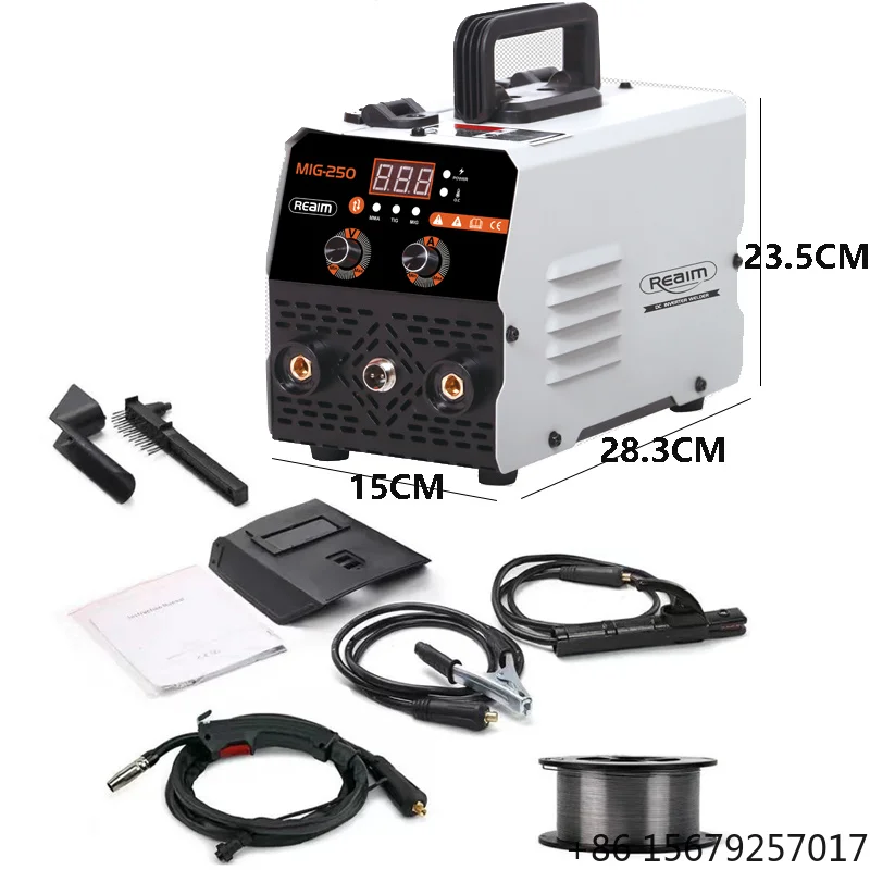 220V 250 Amp Gasless MIG Welder 3 in 1 Inverter Welder for Stainless Steel