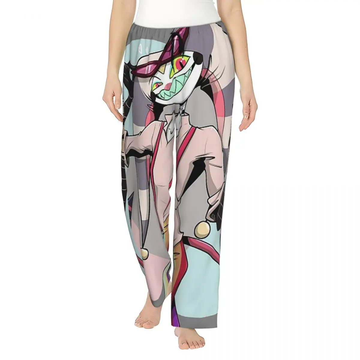 

Женские пижамные брюки Custom Fizzarolli Helluva Boss с карманами для отдыха и сна