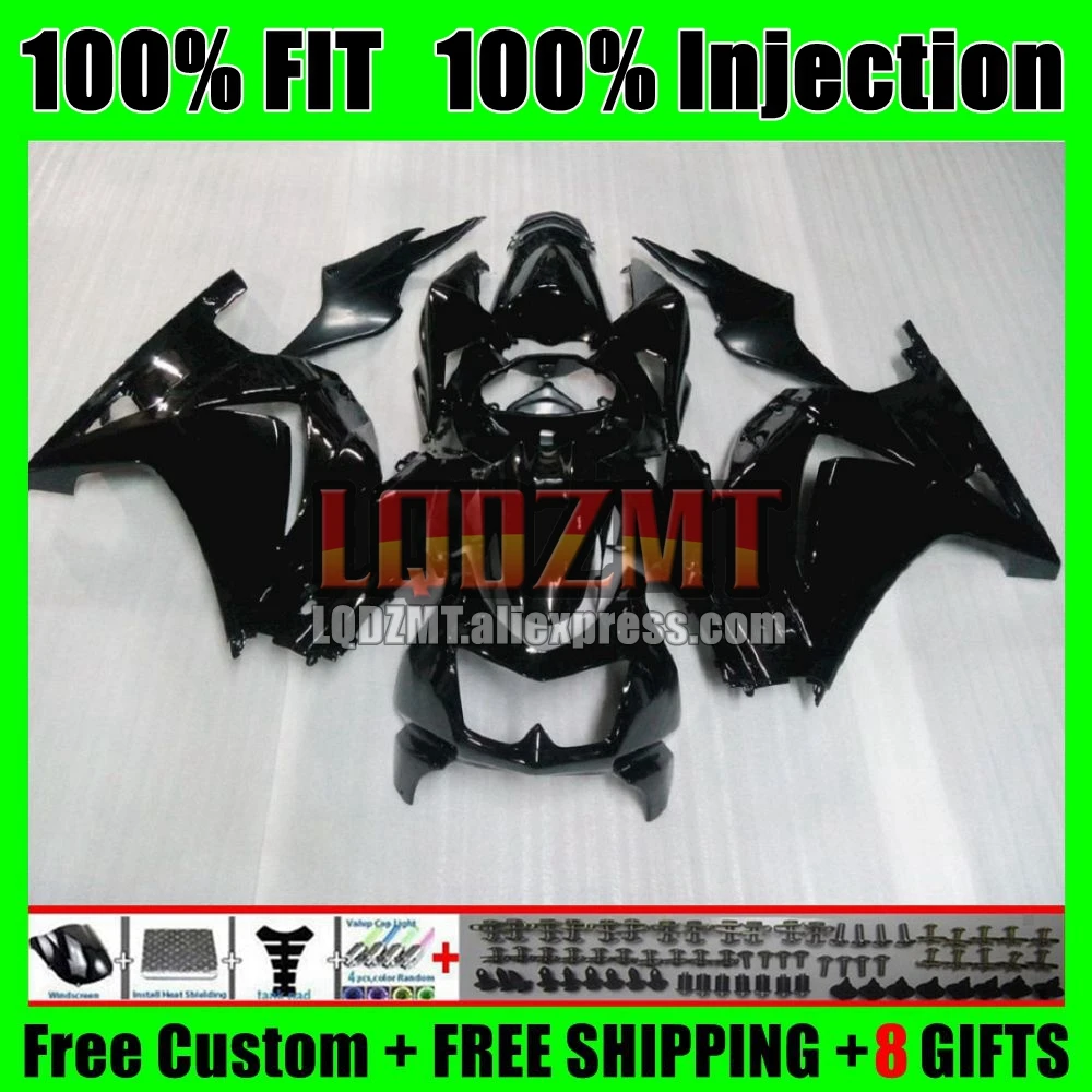 OEM Fairing For KAWASAKI NINJA ZX 250R ZX 250 ZX-250R 08 09 10 11 12 73No.1 Glossy black ZX250R ZX250 2008 2010 2011 2012 Body