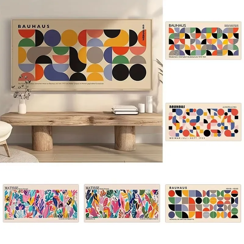 Großes Matisse Bauhaus Geometrisches Blätter-Ausstellungsplakat Abstrakte Leinwanddrucke Minimalistische Wandkunst für Heimdekoration 1 Stück