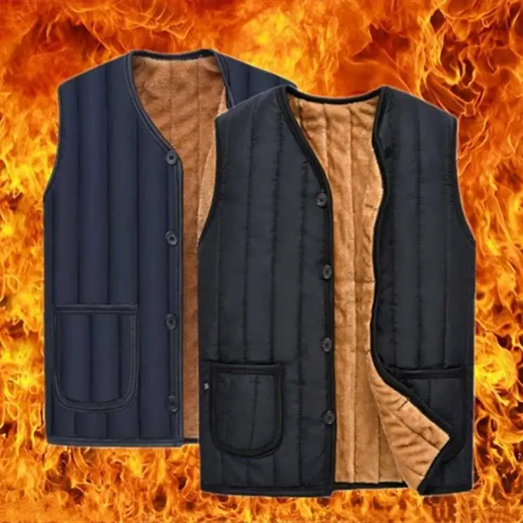 سترة خفيفة صدئة للرجال ، سترة مبطنة ، حتى 4XL