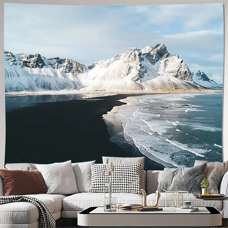 Ocean Wave Tapestry Coastal Wall Decor Sea Landscape Beach Vibes Nature Aesthetic Surf Backdrop Room Divider Dorm Decor Boho Sty