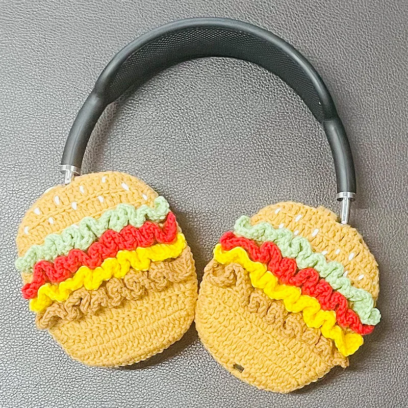 

Suitable for Apple Airpodsmax earphone cover, hand woven earphone protective cover, Bluetooth protective cover, crochet yarn ear