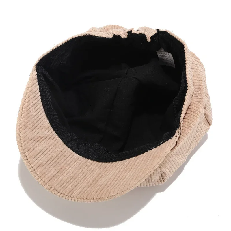 Adjustable Hat Female Leather  Beret for Women Solid Plain Octagonal Newsboy Cap Ladies Casual Wool Hat Girl Painter Cap Autumn