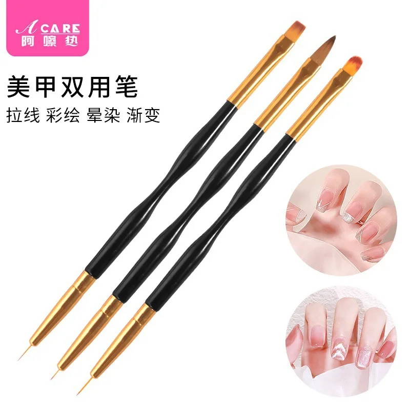 

DX01/Manicure brush/Gradient/A1PQ0-Easy to Use Line Drawing Pen Dual Head Dual-Use Hand-Painted Latte Art Nail Surface M