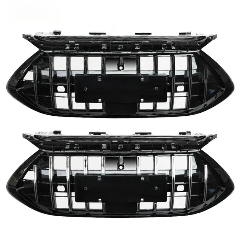 

Chrome Silver/Glossy Black Car Front Grille Bumper Racing Grille for Han DMI 2020-2023