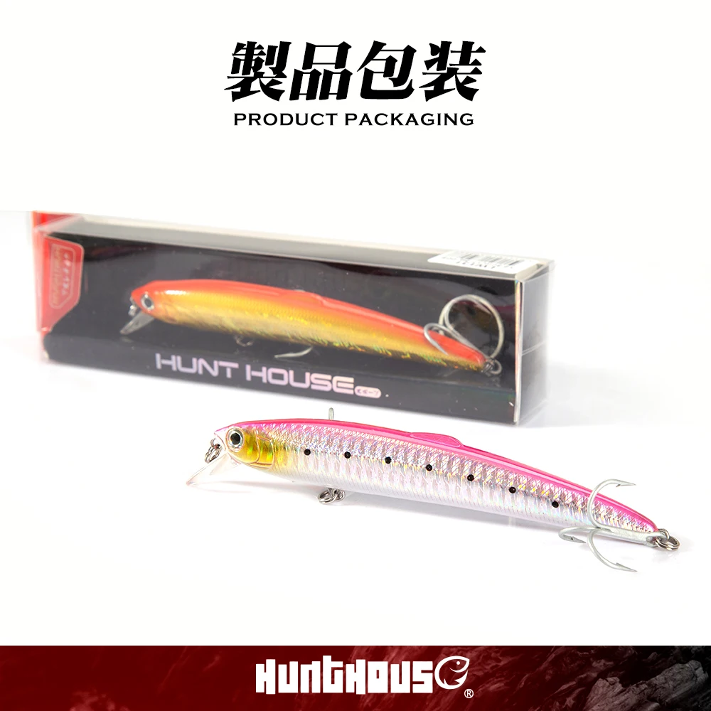 Hunthouse Saruna Minnow 90 & 125 & 147mm Schwimmender Köder Wobbler Köder Jerkabit Köder zum Angeln Seebarsch Minnow Köder – Detail 15