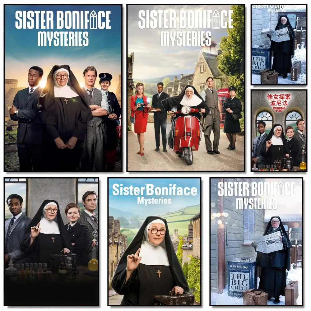 tv series S-Sister Boniface Mysteries-S Poster Removable Wall Sticker for Home Cafe Bar Office Interior Decor