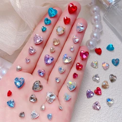 30 pz formati misti cristallo cuore Nail Art strass Charms parti accessori gioielli gemma pietra decorazione unghie forniture materiale