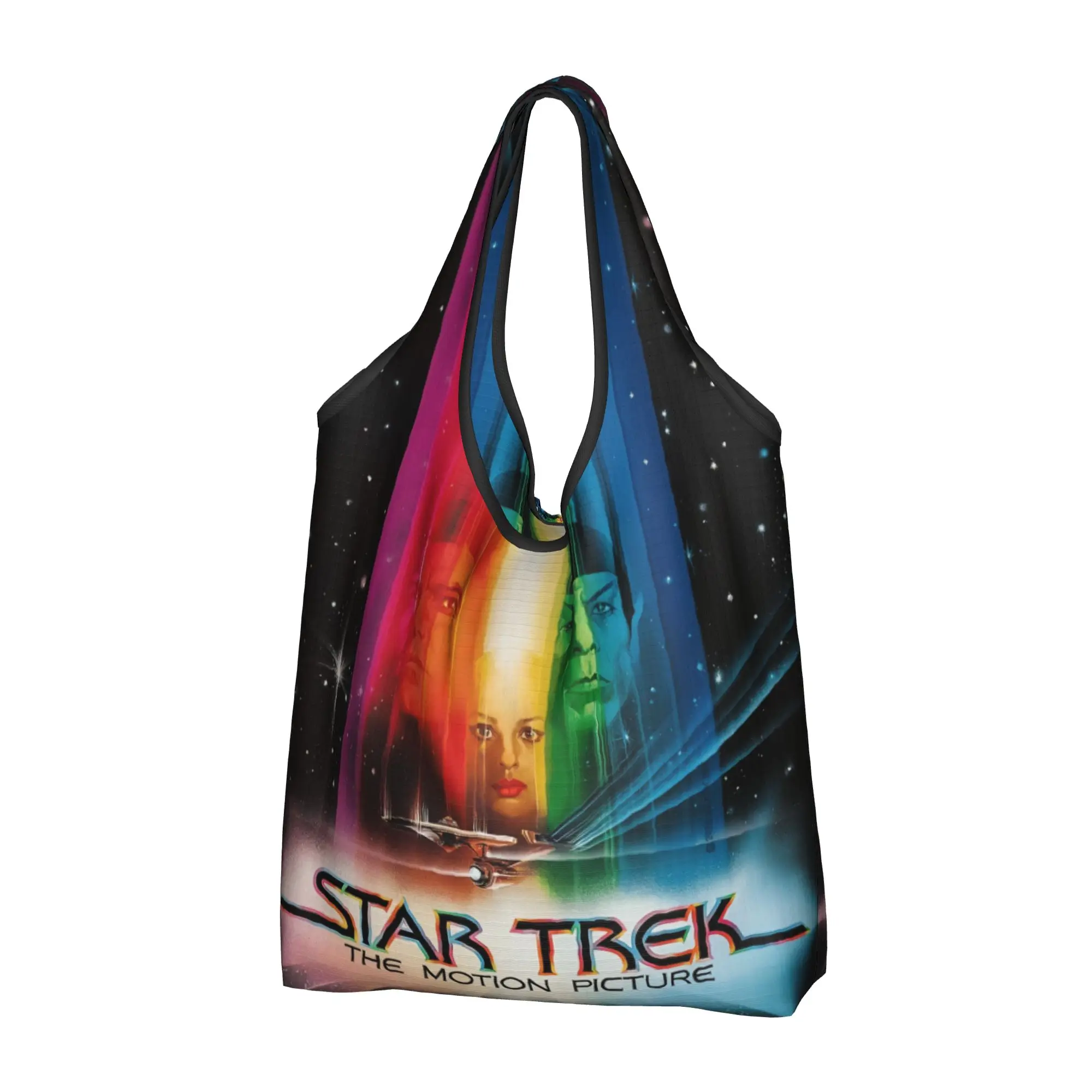 Star Trek Science Fiction TV Series  Grocery Shopping Tote Bags Women Custom  Shoulder Shopper Bags Large Capacity Handbag