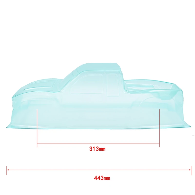 12.3Inch 313Mm Wheelbase Clear Pickup Body Shell Kit For 1/10 RC Crawler Axial SCX10 & SCX10 II 90046 Trxs TRX-4