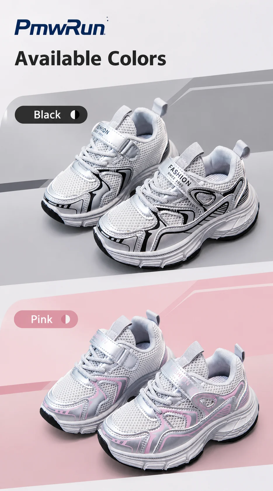PU-Leder-Sportschuhe für Kinder, trendige, modische Teenager-Kinder-Sneaker, rutschfeste, atmungsaktive Laufschuhe für Jungen und Mädchen – Detail 2