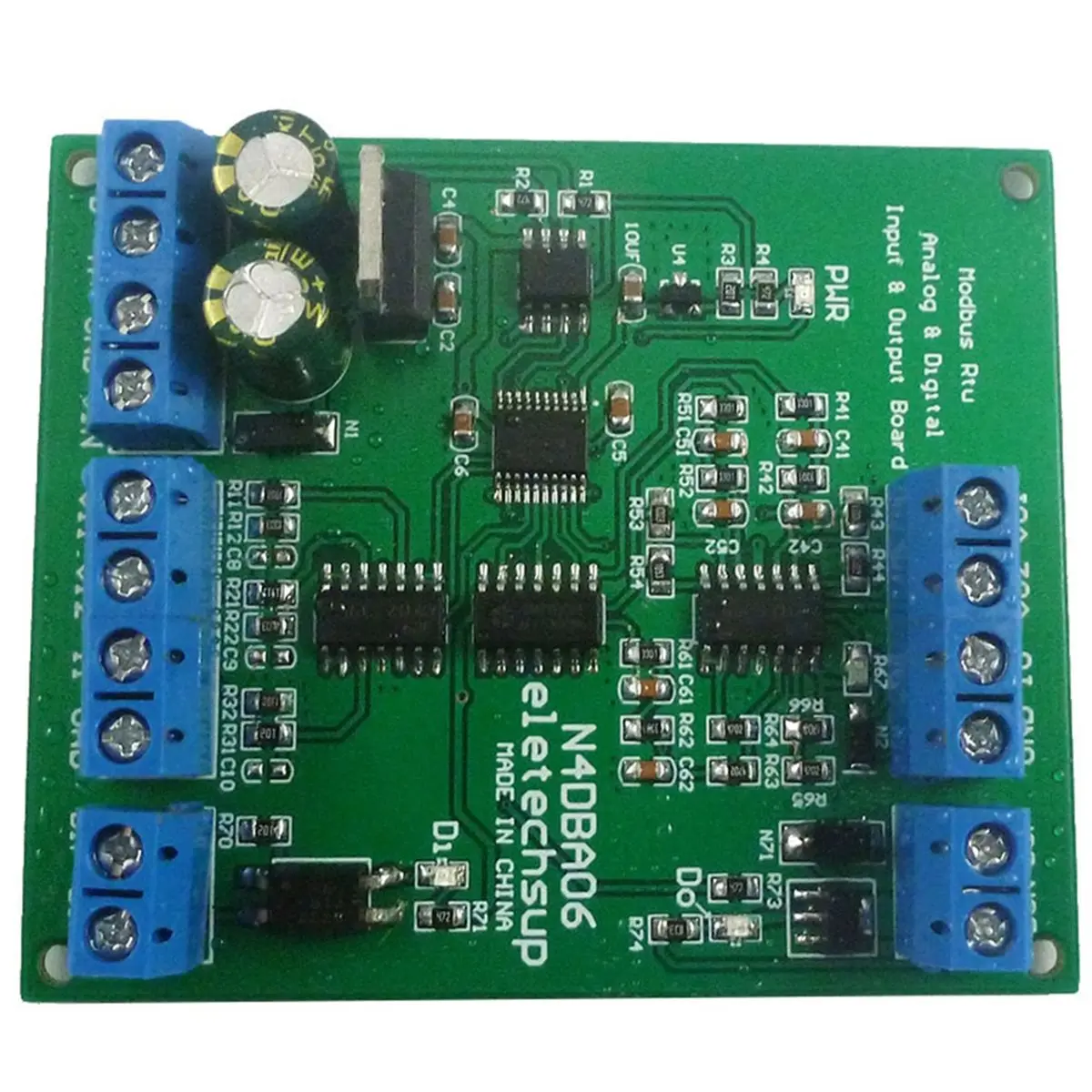 Best sales 2026 N4DBA06 Modbus RTU Board with 0-5V 0-10V 4-20MA ADC RS485, DC 12V 8CH Analog Digital Input Output A