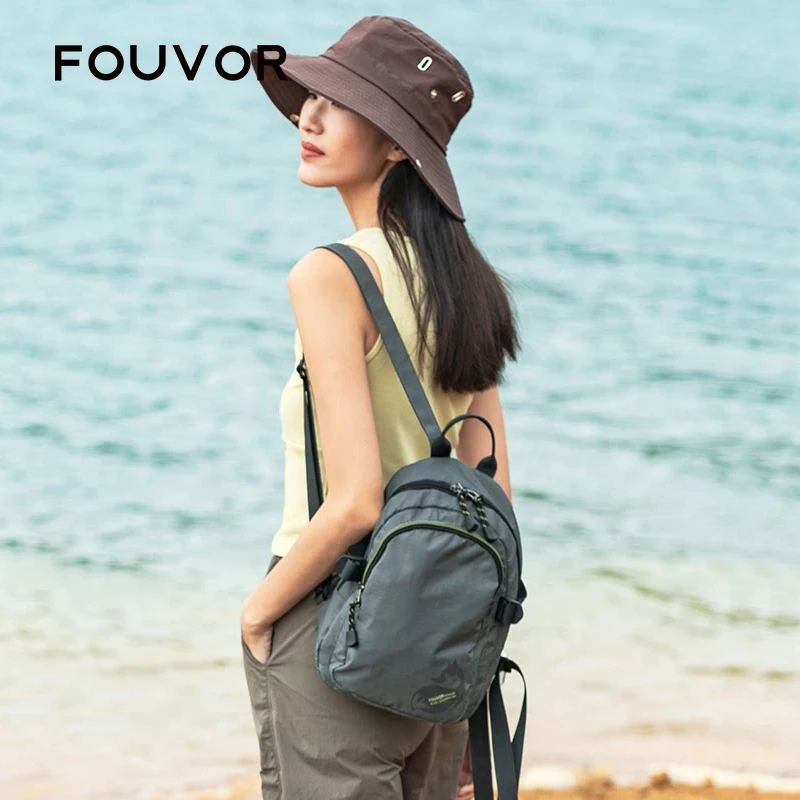

Женский черный маленький рюкзак Fouvor, легкий нейлоновый модный рюкзак с регулируемыми лямками, повседневный рюкзак для путешествий на открытом воздухе 3033-05