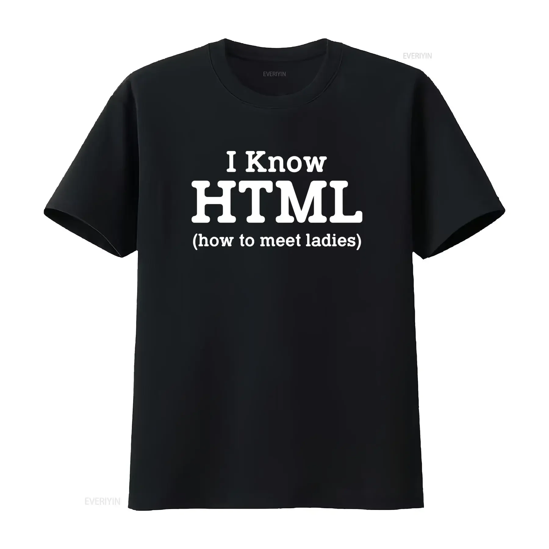 T-shirt vintage pour programmeur geek, avec inscription « I Know HTML How To Meet Ladies », style décontracté, respirant, légèrement doux