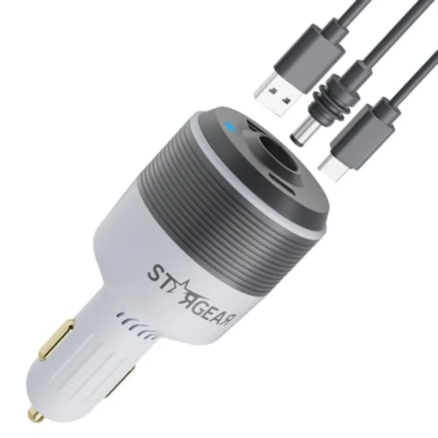 

Starlink Mini Car Adapter, 3-in-1 Car Charger for Starlink Mini, 12V to 24V DC Step Up Converter with Dual USB Ports, Cigarette