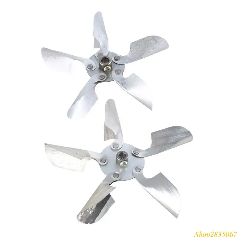 Ventilador universal ferro com 5 palhetas, folha 12cm/4.7 polegadas, 15cm/6 polegadas, substituição ventilador folha