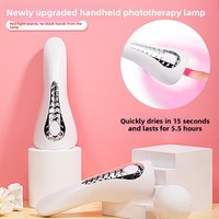 Nail art handheld phototherapy lamp portable charging model red light not black hand quick drying nail oil glue dryer