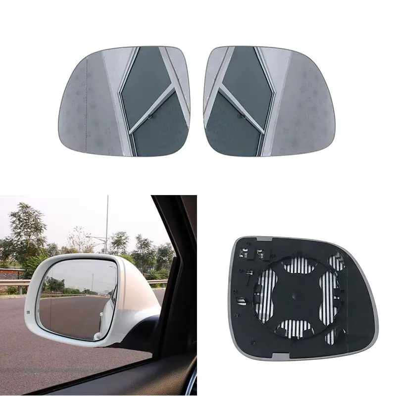 Heated Auto Side Wing Mirror Glass for Audi Q7 2006 2007 2008 2009 Replacement Left Right rearview replace