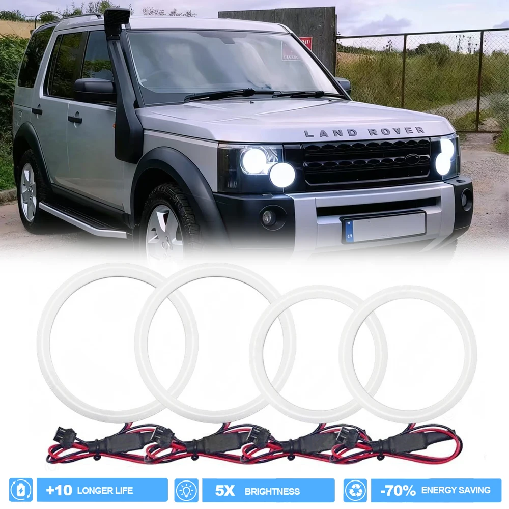 

Для Land Rover Range Rover L322 2002-2012 DRL светодиодный комплект фар «ангельские глазки» дневного ходового кольца Halo Canbus супер яркий 4 шт.