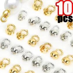 DIY Necklace Connecting Buckle Jewelry Bead Tip Chain Connector Bracelet End Wrap Wire Lock Catch Ornament Coupling Link Button