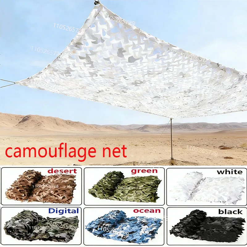 Verstärktes Tarnnetz aus Doppelschicht-Oxford-Gewebe für Schutz, Dekoration, Sonnenschutz, Tarnzaun, Camping – Detail 2