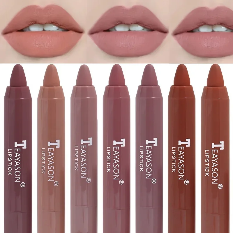 12 Colors Matte Lipstick, Pigmented Moisturizing Lip Gloss, Easy-to-apply Lip Gloss, Matte Rotating Lipstick Pen