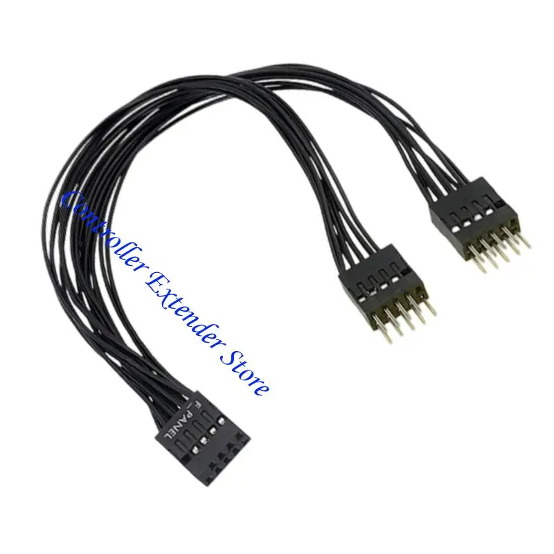 N84B 9Pin إلى 9Pin Cable Spiner Cable 1 to 2 Mainboard 9Pin تمديد محول سلك الخائن للوحة الأم