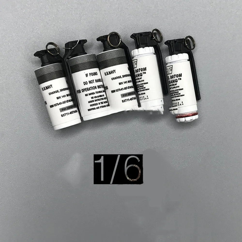 

EASY&SIMPLE 1/6 ES Special Army Force White The Throwers Flash 5PCS/SET PVC Material Fit Action Doll Collectable