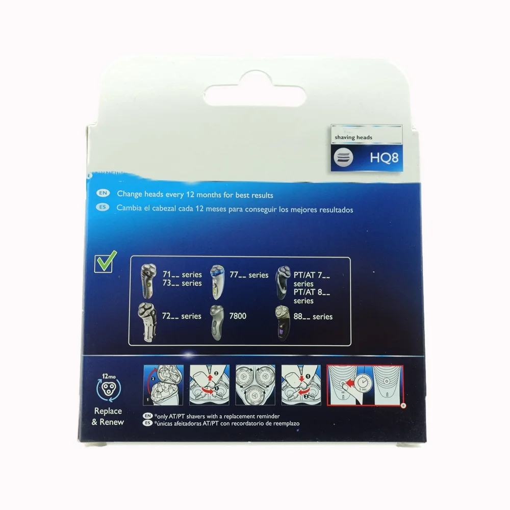 Новые оригинальные бритвенные головки для Philips HQ8 HQ7320 HQ7340 HQ7360 HQ7380 HQ7290 HQ7390 HQ7140 PT710 PT725 PT730 PT860 blade net
