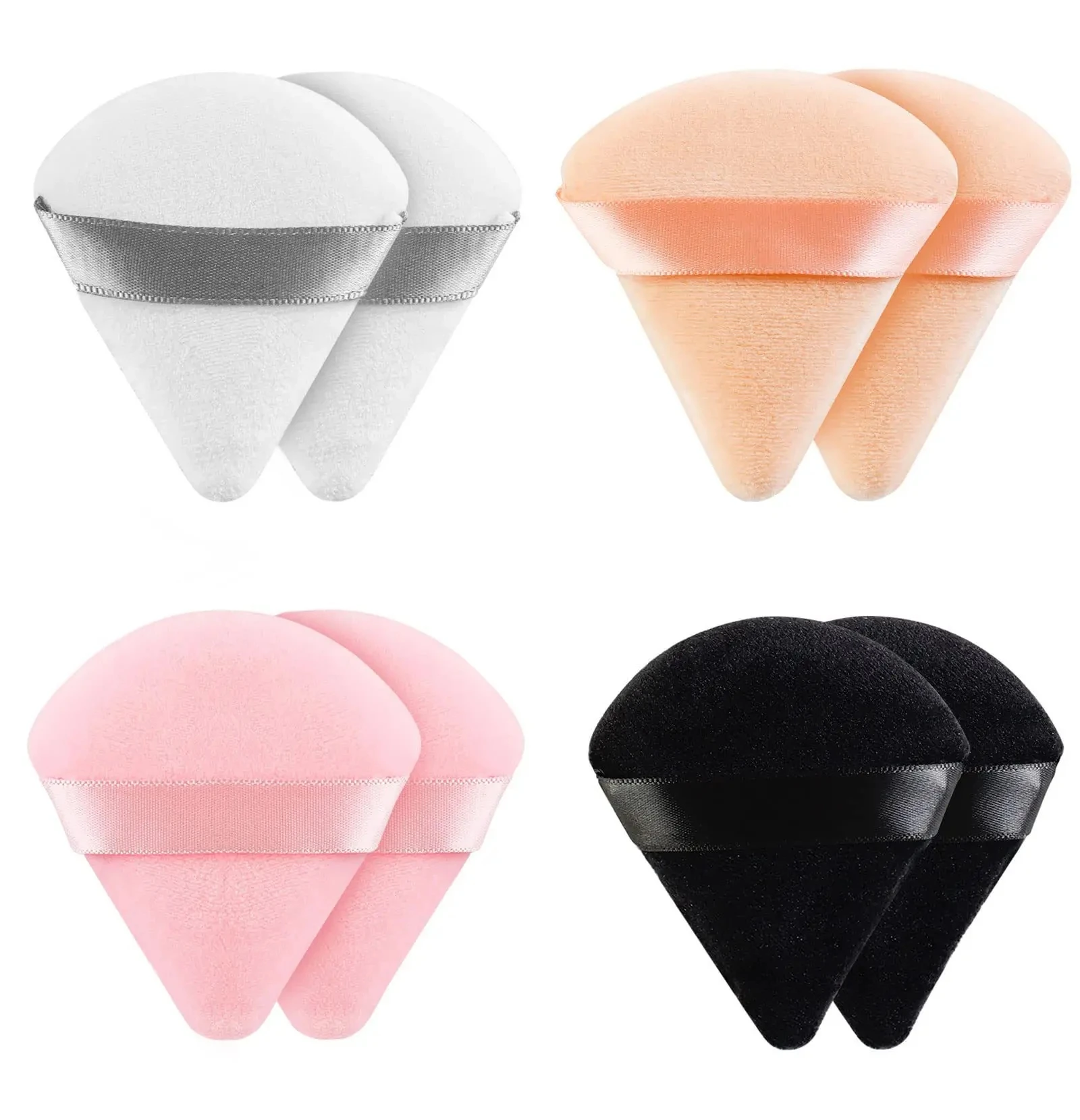 2/6 triangle powder puff facial make-up sponge soft velvet make-up basic make-up tool